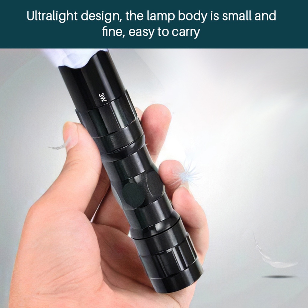[Kitch]LED Small Flashlight Aluminum Alloy Handheld Light Long Lifespan Outdoor Flashlight Waterproof Hiking Flashlight
