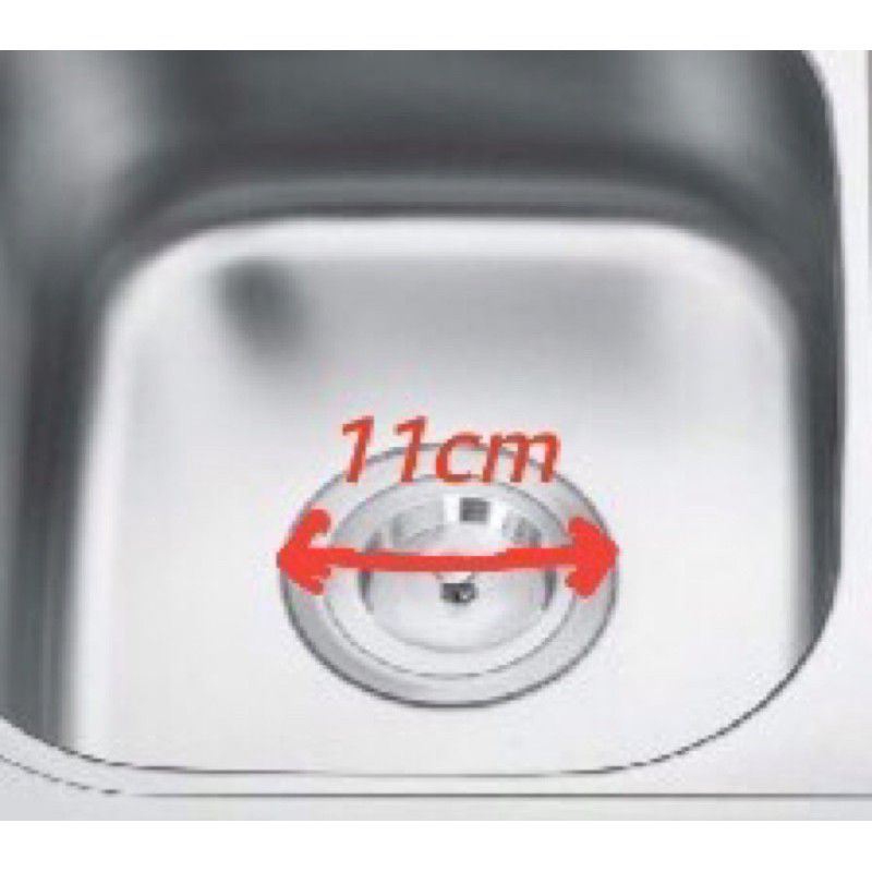 bộ thoát nước chậu rửa bát inox 2 hố phi 110