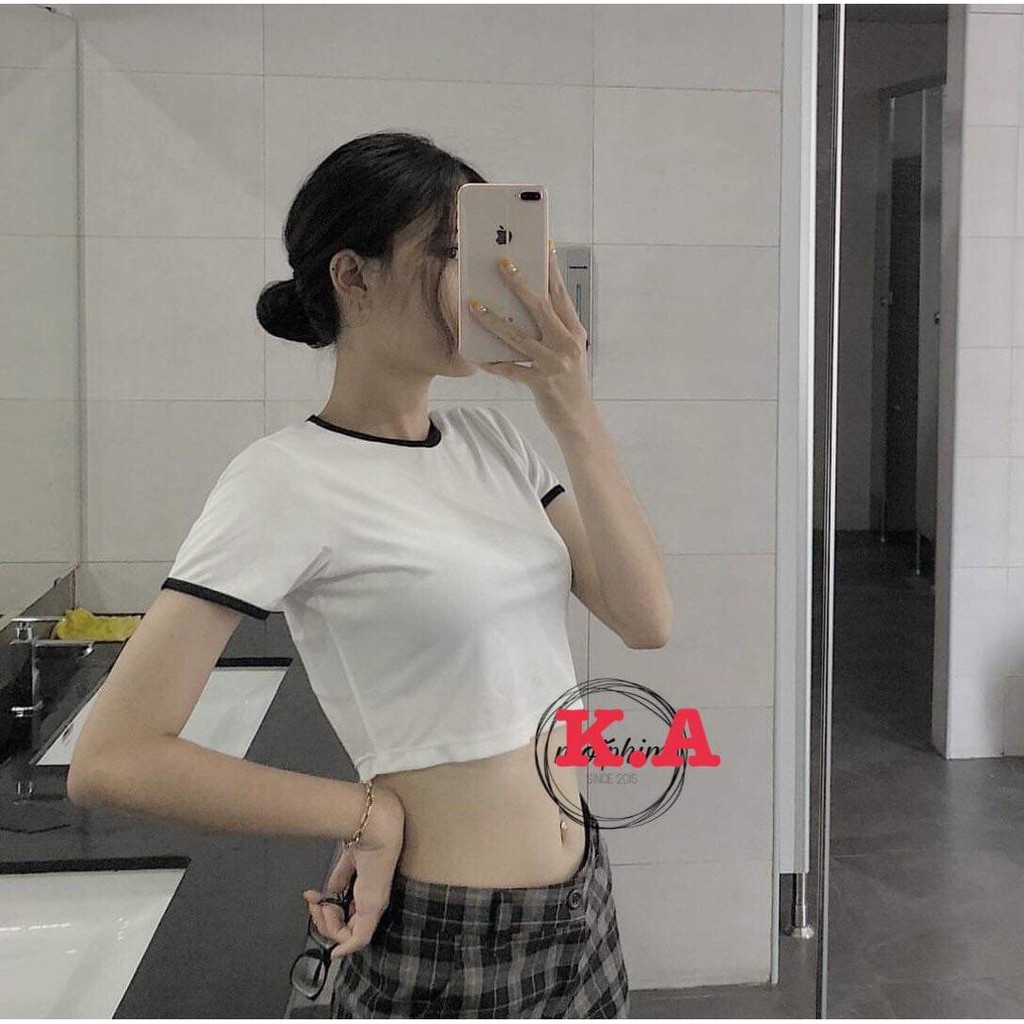 [FREESHIP ĐƠN TỪ 50K] Áo croptop body cổ viền KAN0319
