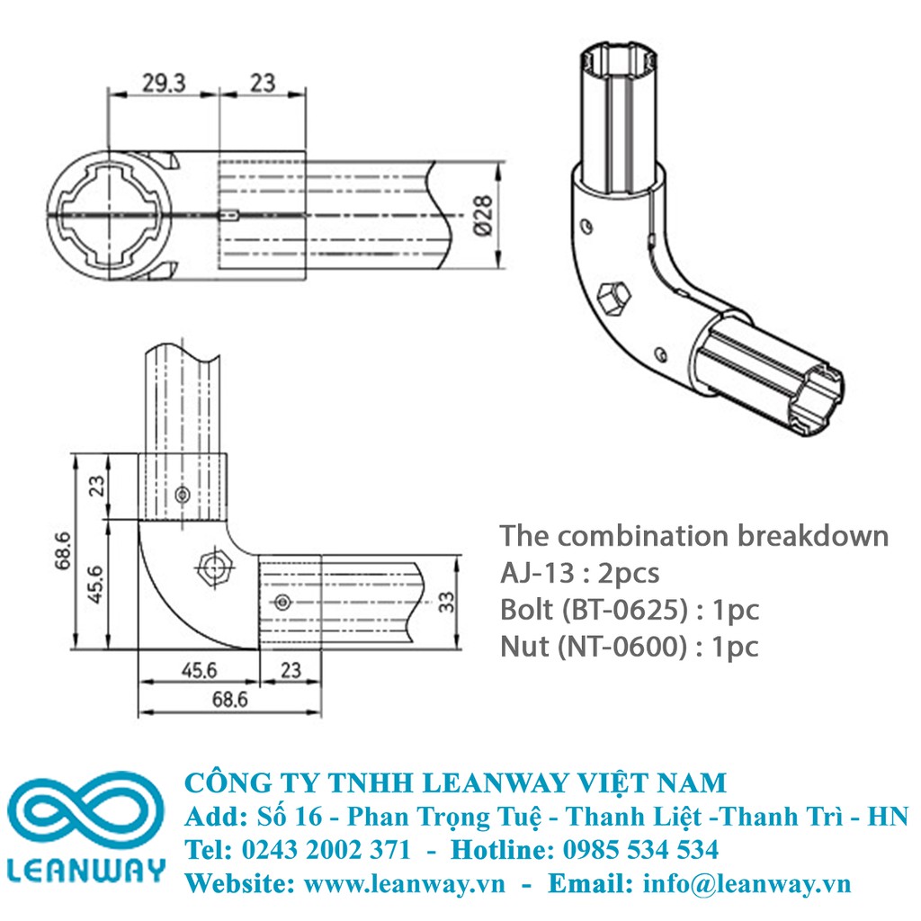 Khớp nối nhôm AJA-13