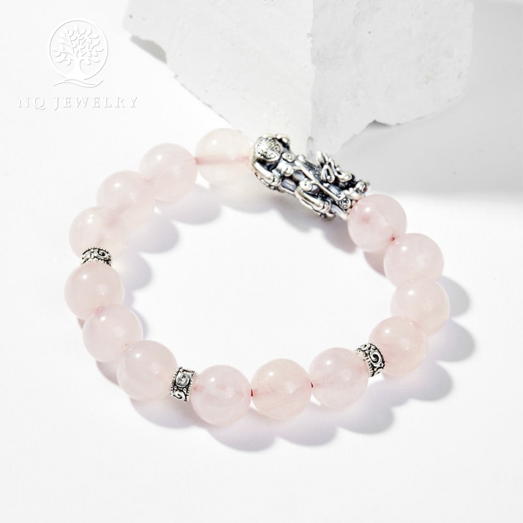 Vòng tay phối charm tỳ hưu bạc thái - NQ Jewelry