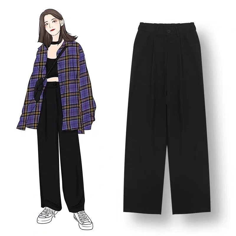 quần tây ống rộng size xs dành cho nấm lùn quần ống xuông cho m5