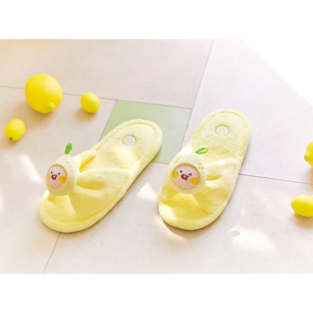 Dép Bông Đi Trong Nhà Kakao Friends Lemon Apeach màu vàng