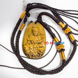 Dây chuyền bản mệnh người tuổi Thìn , Tỵ - Mặt phật Đá Mắt Hổ