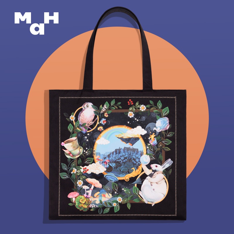 MAH Wander Túi xách chủ đề Trái đất Túi đeo vai sức chứa lớn