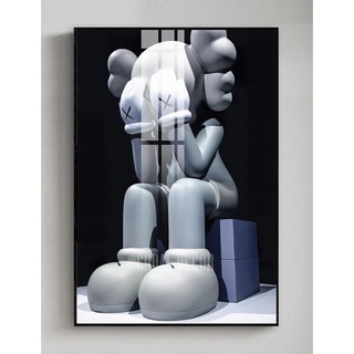 Tranh tráng gương Chú Gấu Bearbrick, Kaws Toy, Decor trang trí