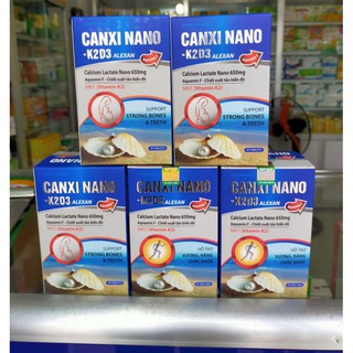 MẪU MỚI_ Canxinano _K2D3 ALEXAN. Hỗ trợ xương, răng chắc khoẻ( lọ 30viên)