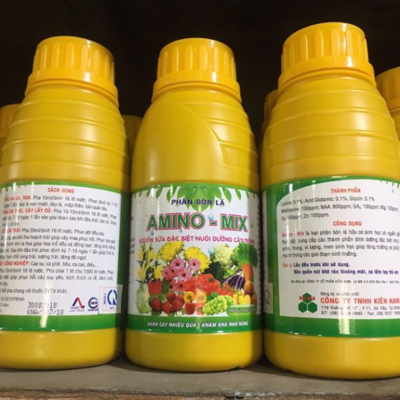 AMINO MIX 500ml Phân bón lá sinh học bổ sung acid amin cho cây trồng