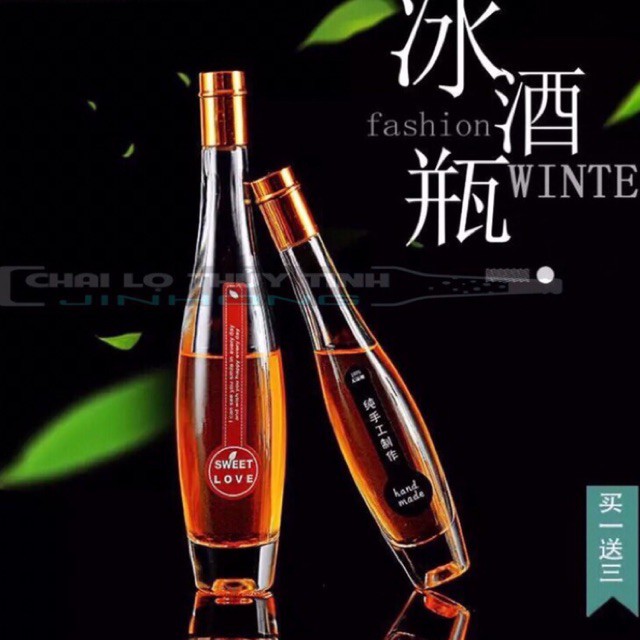 CHAI THỦY TINH ĐỰNG RƯƠU VANG ĐÁ CAO CẤP 500ML