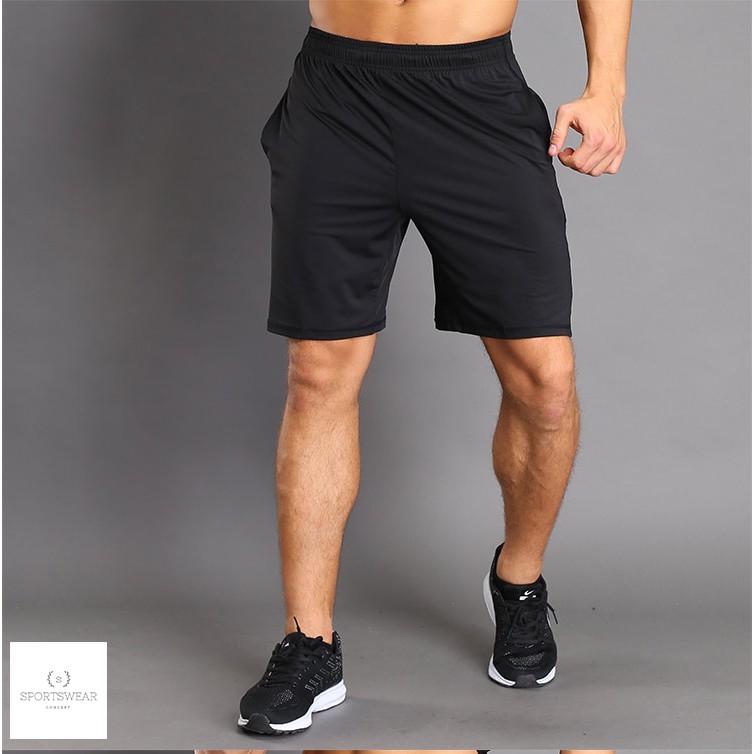 Quần gym thể thao nam short trơn Lie Xing Sportswear Concept thoải mái khô thoáng và thời trang nam tính
