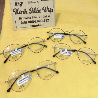 Gọng kính cận, Kính thời trang, Gọng tròn AO6069 gọng kim loại bọc nhựa cao cấp