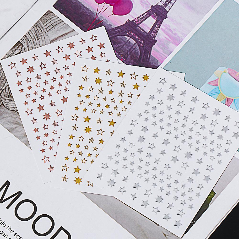 1 Sticker Dán Móng Họa Tiết Hình Học 3D DIY