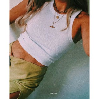 Áo ba lỗ croptop thun tăm CRA033 nhiều màu [TIEMDOJEAN]