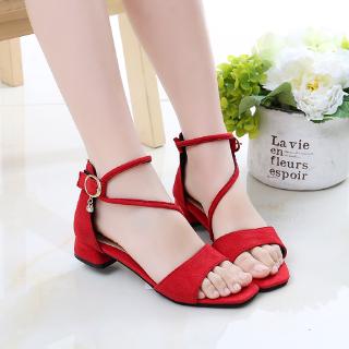 Giày Sandal Cao Gót Thời Trang Hàn Cho Bé Gái