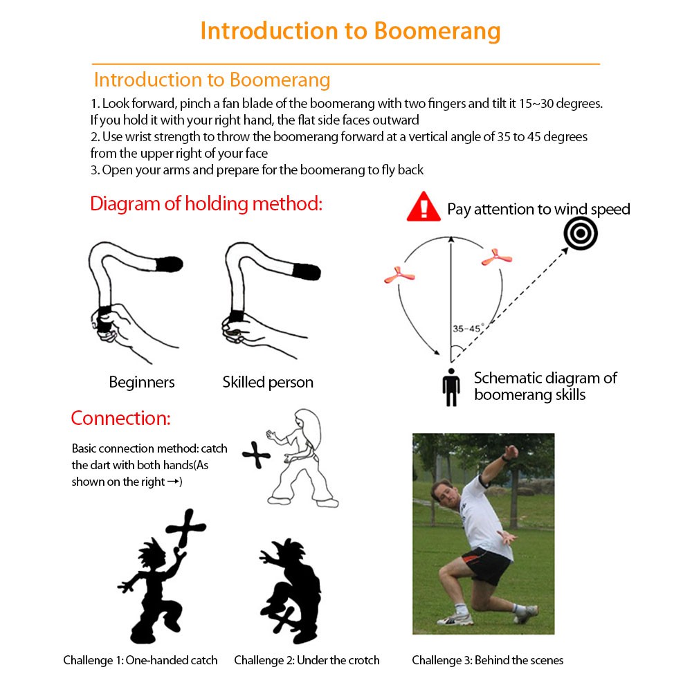 Đồ chơi boomerang chơi ngoài trời giải tỏa căng thẳng dành cho trẻ em