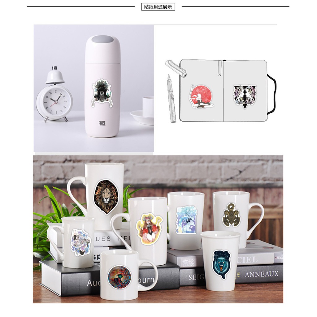 H126 - Sticker 12 cung hoàng đạo - PVC/ Hình dán Chống nước Mũ bảo hiểm Vali Laptop Điện thoại