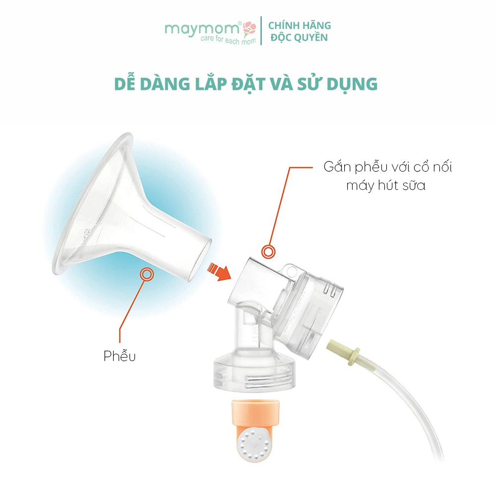 Phễu hút sữa Maymom chính hãng, phụ kiện thay thế dùng cho máy hút sữa Medela, Fatz, Avent, Spectra, Unimom