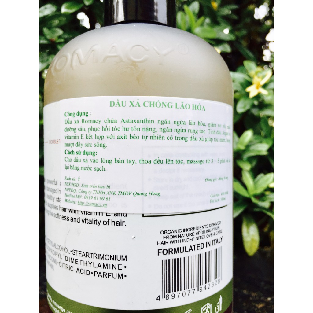 Dầu xả Romacy Astaxanthin Argan Oil Conditioner 500ml dưỡng tóc hư tổn và chống lão hóa tóc