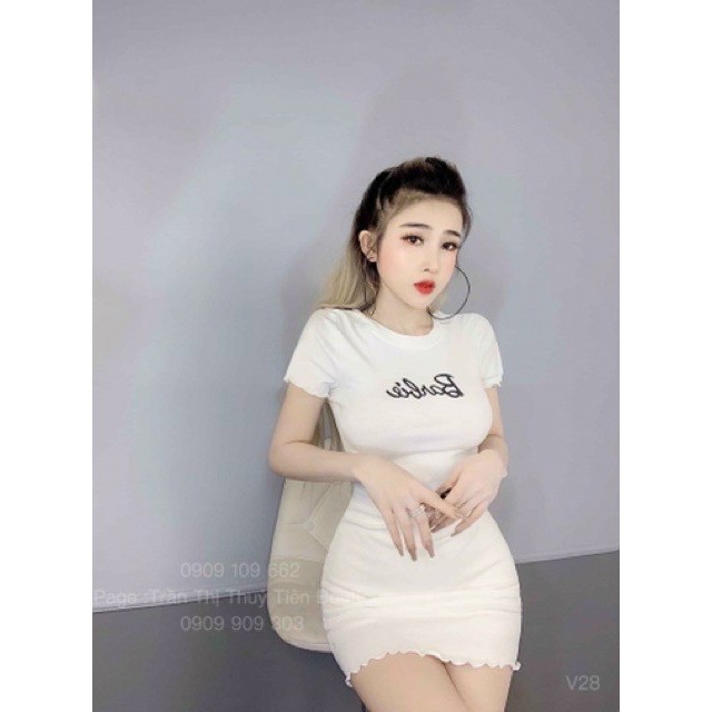 [MẪU MỚI] Đầm Body Tay Ngắn Thêu BaBi Thun Borip Thích Hợp Mặc Đi Tiệc Đi Làm Đi Chơi Phù Hợp Với Mọi Phong Cách | BigBuy360 - bigbuy360.vn