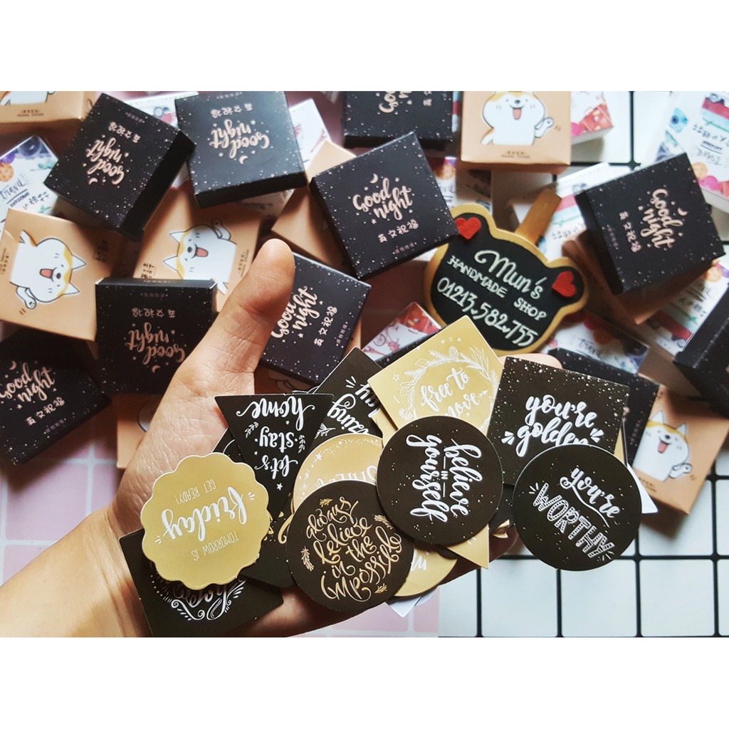 Bộ 45 sticker câu chúc Blessing Wishes