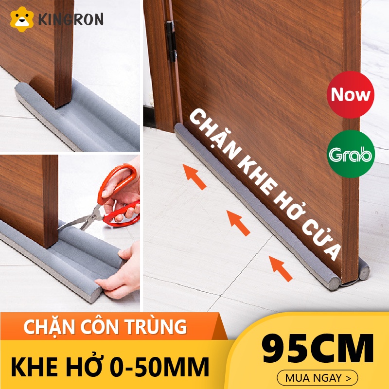 Nẹp xốp chắn khe cửa ⭐ Ron chặn khe hở chống ồn, chống côn trùng, chống thoát hơi gió điều hòa KINGRON