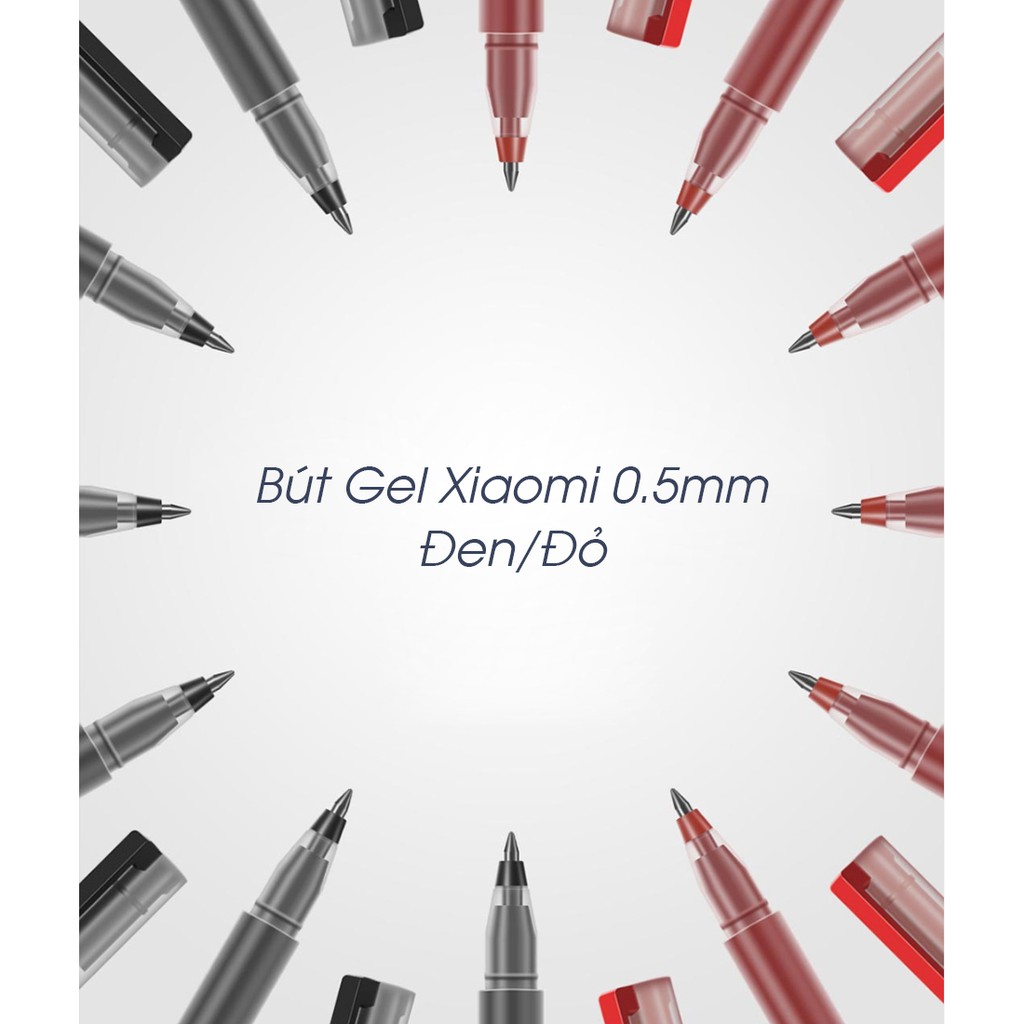 Bút bi Gel nước 0.5mm Xiaomi MJZXB02WC (Mực Đen / Mực Đỏ)