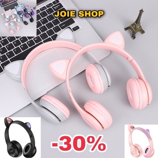 Tai nghe mèo Bluetooth , Tai mèo chụp tai không dây dễ thương , có mic , pin khủng 500mah