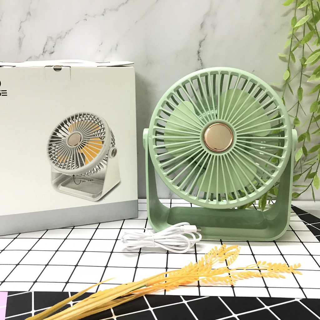 Quạt Tích Điện Mini Kèm Đèn Có Thể Sạc Lại YASE YS2005 / 3 Tốc độ thay đổi  / Đèn LED - Quạt điện | FTPShop.com.vn