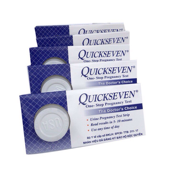 Chính Hãng : Que thử thai nhanh Quickseven (Hộp 1 Que)