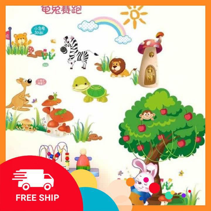 Decal dán tường ⚡RẺ VÔ ĐỊCH⚡ Tranh dán tường cho bé- nhựa PVC Vinly không ẩm mốc- giúp bé học vui vẻ hơn | BigBuy360 - bigbuy360.vn