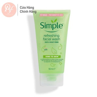 [BAO BÌ MỚI] Sữa Rửa Mặt Simple Gel Kind To Skin Refreshing Facial Wash Gel 150ml