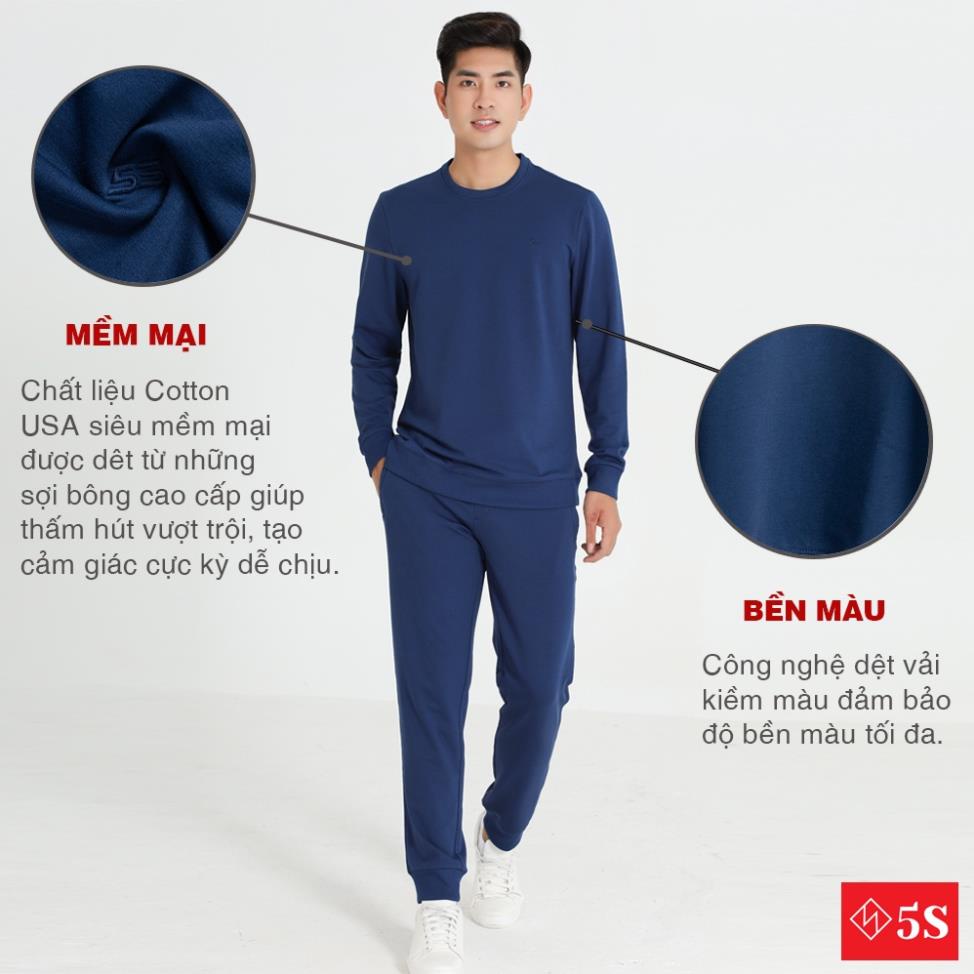 SẴN Bộ Quần Áo Nỉ Nam 5S (5 màu), Chất Liệu Cotton USA, Mềm Mịn, Bền Màu, Không Bai Xù, Co Giãn Thoải Mái (BNI21001)