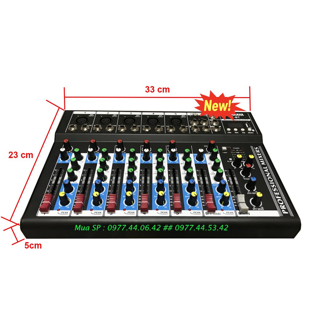 mixer YAMAHA F7 có blutooth loại sịn có màn hình