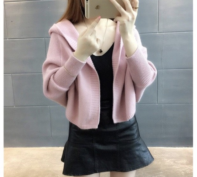 BÁN SỈ ÁO KHOAC LEN MŨ DÁNG NGẮN CHO NỮ | BigBuy360 - bigbuy360.vn