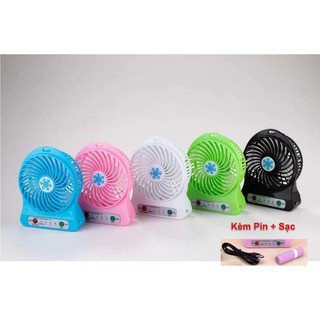 Quạt pin sạc mini 3 tốc độ thổi bay cơn nóng tức thì