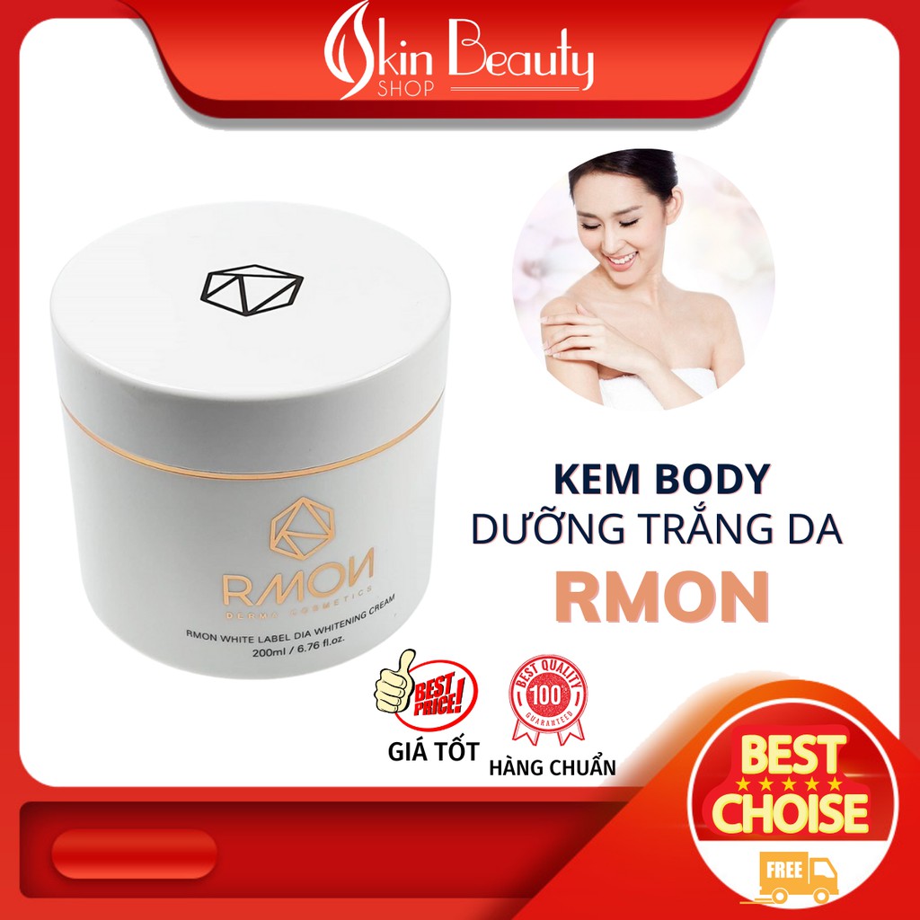 Kem Body Dưỡng Trắng Da tế bào gốc RMON Hàn Quốc, cấp ẩm dưỡng da trắng mịn 200ml