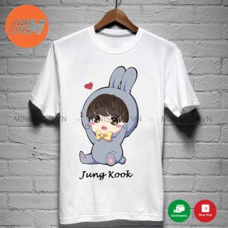 [Quà tặng là khẩu trang nhé] Áo phông BTS chibi Jungkook chất Cotton cao cấp MinishopVN