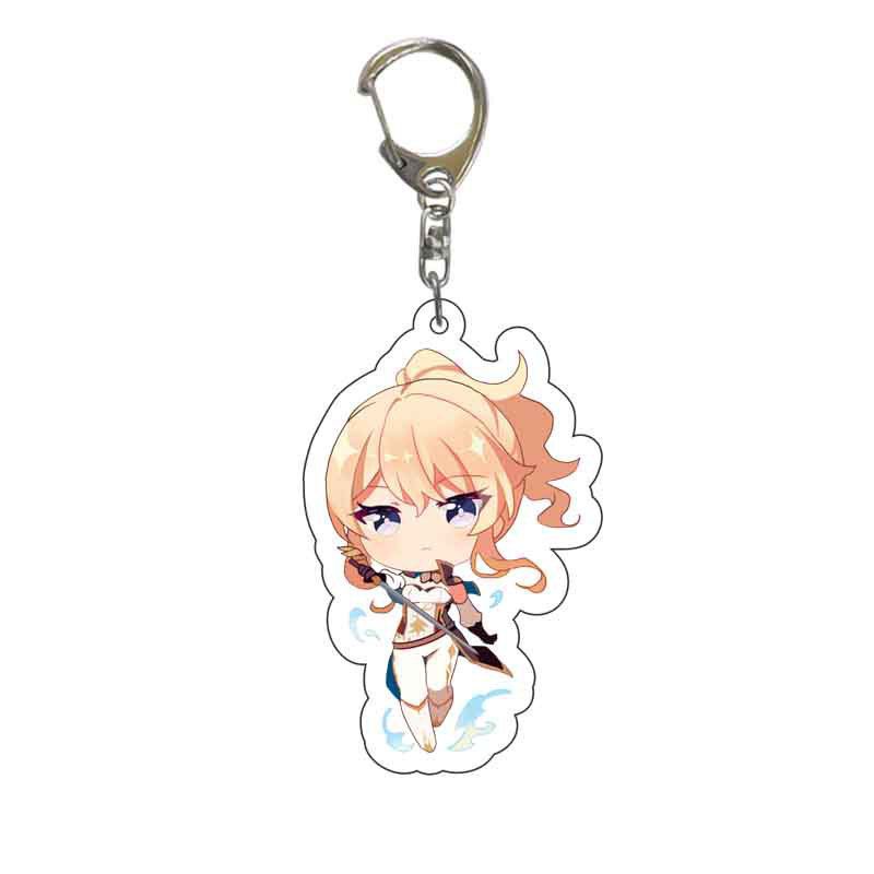 Móc khóa nhựa acrylic in hình nhân vật game Paimon Klee Lumine