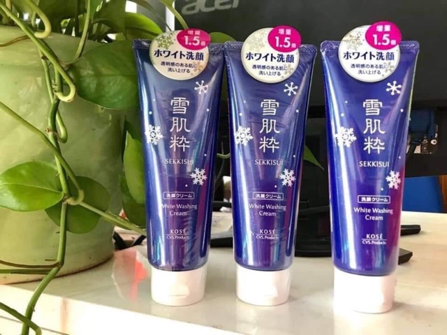 Sữa rửa mặt Kose Sekkisei White Washing Cream 120gr