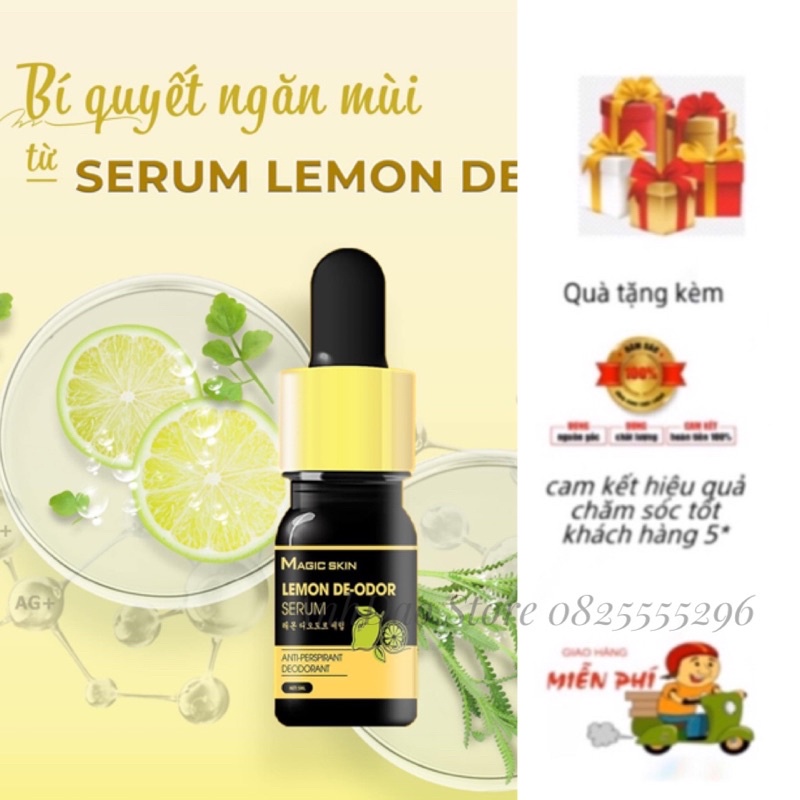 Tinh chất khử mùi hôi nách Magic Skin ||Serum Chanh Lemon De-odor Khử mùi cơ thể