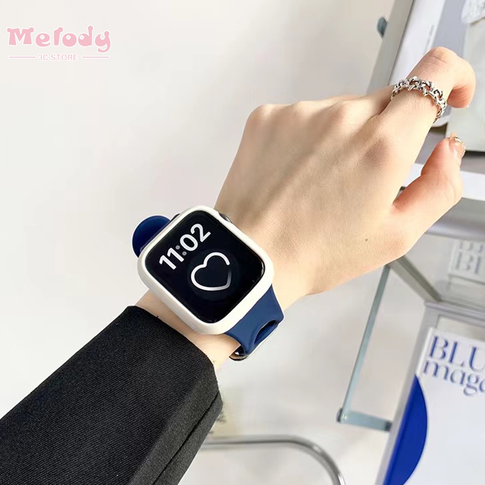 Dây Đeo Bằng Silicone Màu Kẹo Cho Đồng Hồ Thông Minh Series 7 / 6 / SE / 5 / 4 / 3 iwatch 45 / 44 / 42 / 41 / 40 / 38mm