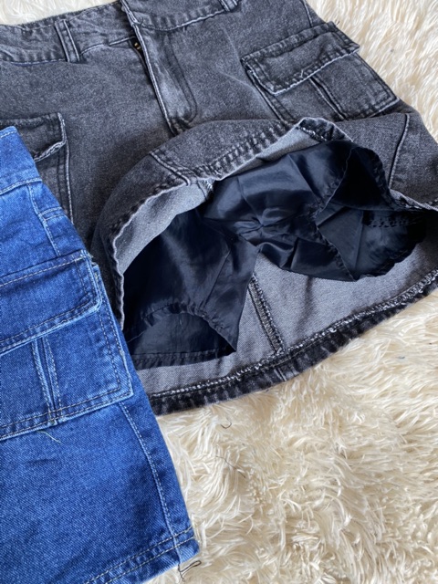 Chân váy bò 2 túi hộp có quần trong | BigBuy360 - bigbuy360.vn