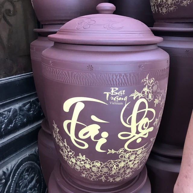 hũ gạo sành bát tràng ( 10 cân )