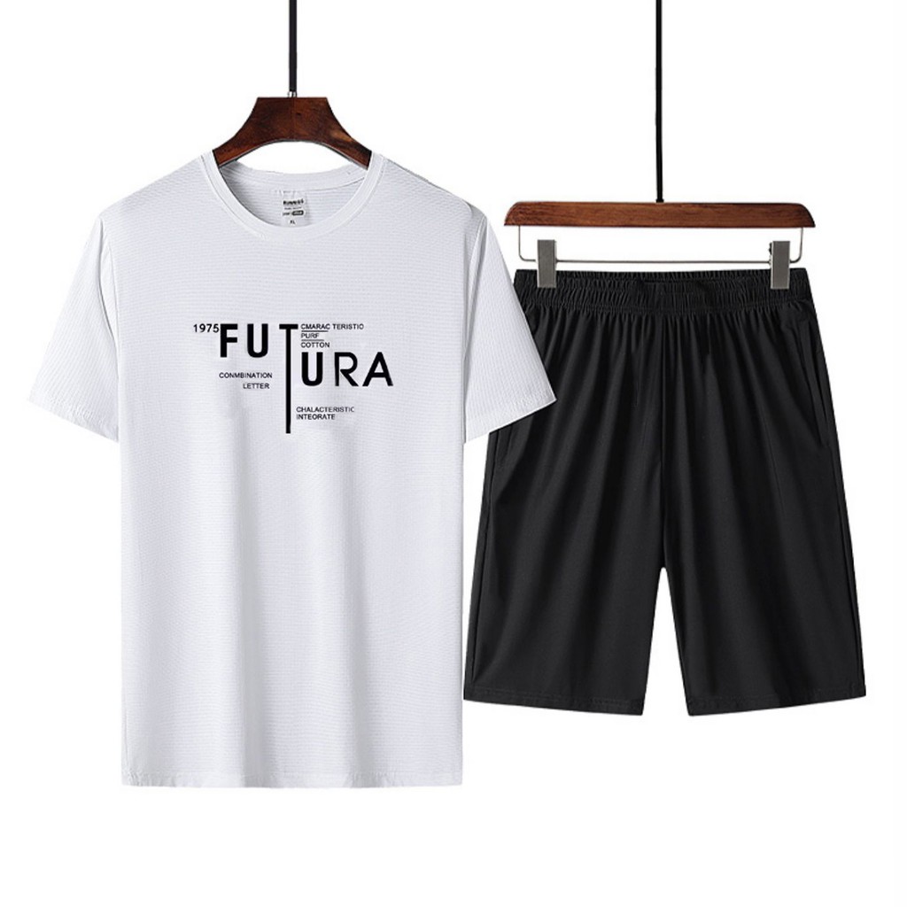 Combo Bộ Quần Áo Hè Thun Nam Áo Tay Ngắn Cổ Tròn FUTURA Phối Quần Short Đùi ZENKONAM MEN TOP 211 + SHORTS 050