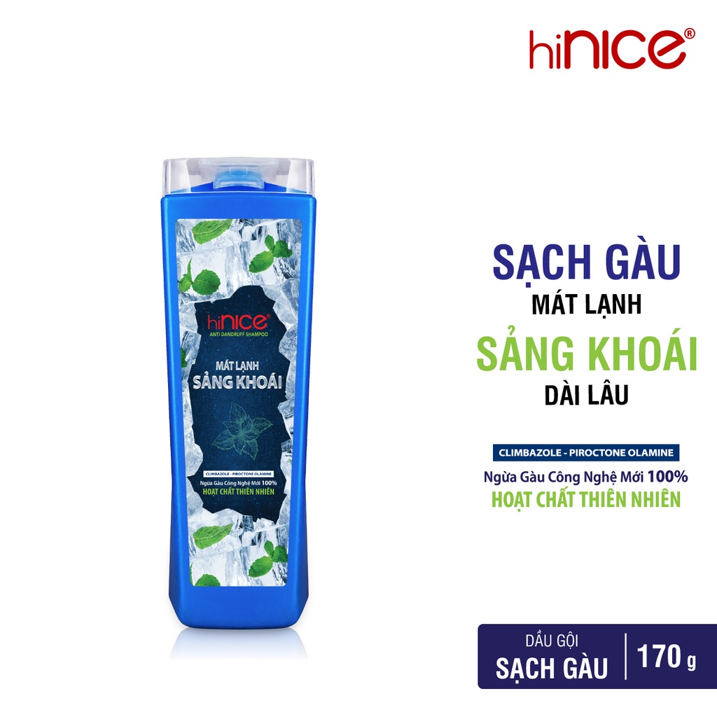 Dầu gội bạc hà hiNICE Sạch Gàu - Mát lạnh sảng khoái 165g