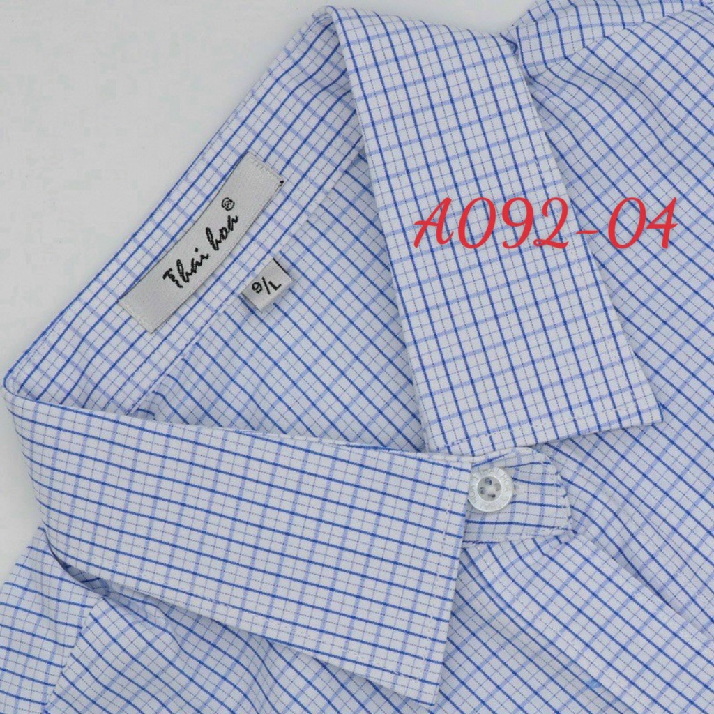 Áo sơ mi Thái Hoà tay ngắn sọc caro nhiều màu A092