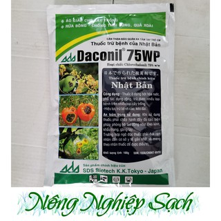 Gói 100g Daconil 75WP đặc trị bệnh thán thư, phấn trắng, đốm lá, sương mai, mốc sương, bệnh sẹo
