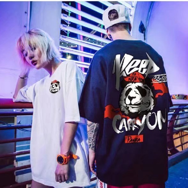 Áo Thun Tay Ngắn Dáng Rộng In Họa Tiết Hoạt Hình Phong Cách Nhật Bản Thời Trang Mùa Hè Cho Nam Và Nữ Size M-8XL