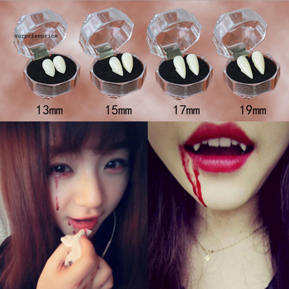 Set 2 răng nanh ma cà rồng độc đáo để trang điểm trong lễ hội Halloween