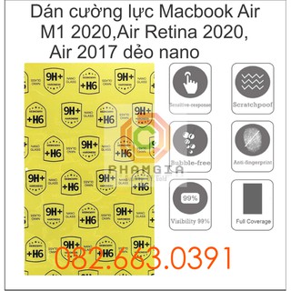 Dán cường lực Macbook Air M1 2020 / Air (Retina, 2020) / Air 2017 dẻo nano siêu bền